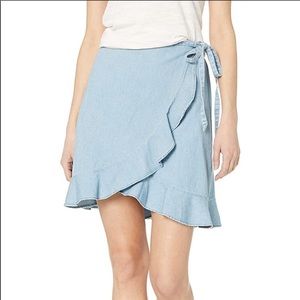 J crew large chambray wrap skirt NWOT